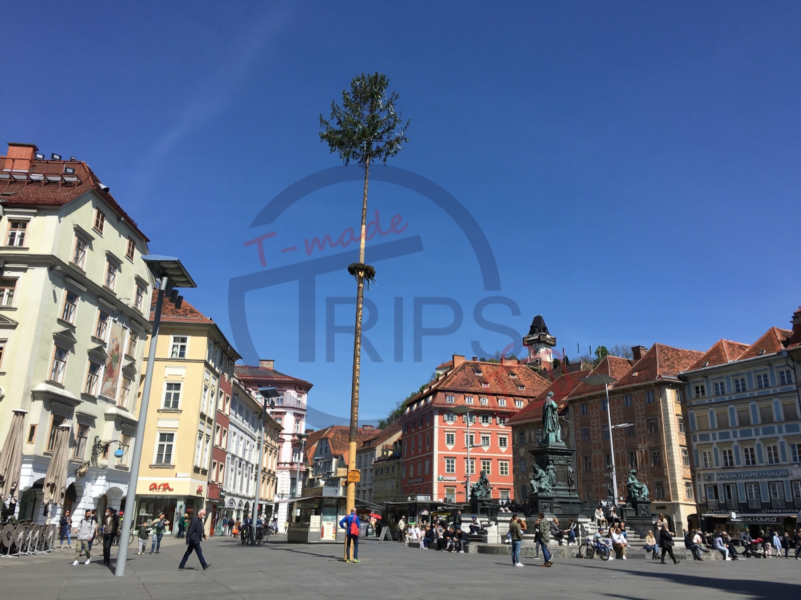 Main Square Graz with maypole